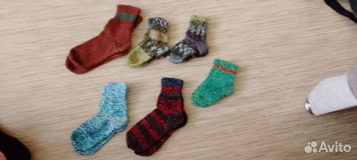 Носки ручной вязки шерстяные