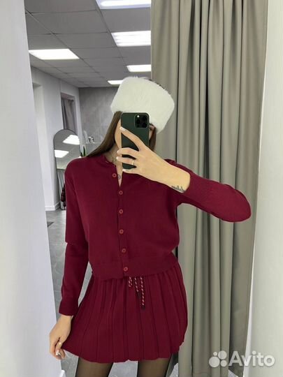 Комплект трикотажный с юбкой