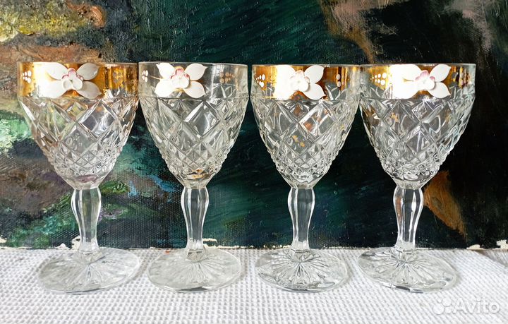 Фужеры хрустальные Чехия времен СССР