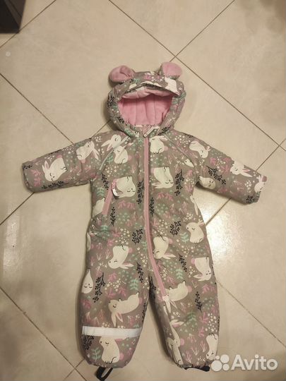 Зимний Комбинезон зайчик 80 р