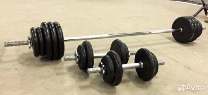 Штанга гриф блины гантели