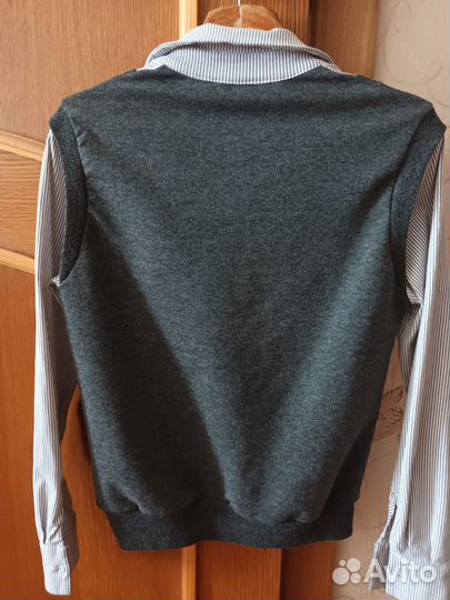 Джемпер - рубашка - жилет школьный для мальчика