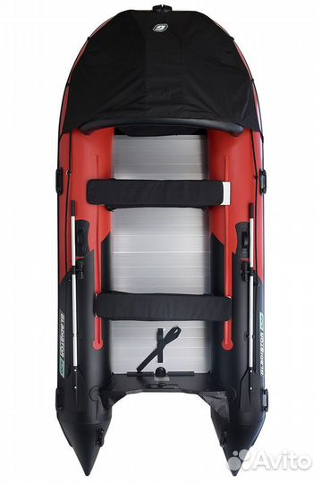 Надувная лодка gladiator C400AL цвет черный/красны