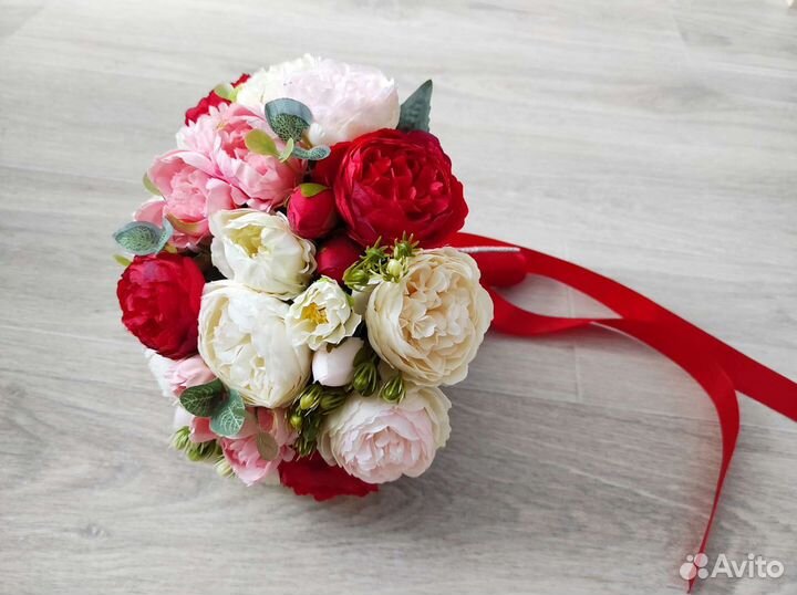 Свадебный букет невесты/дублер, бутоньерка