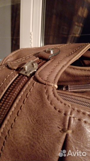Женская сумка большая какао на плечо очень удобная