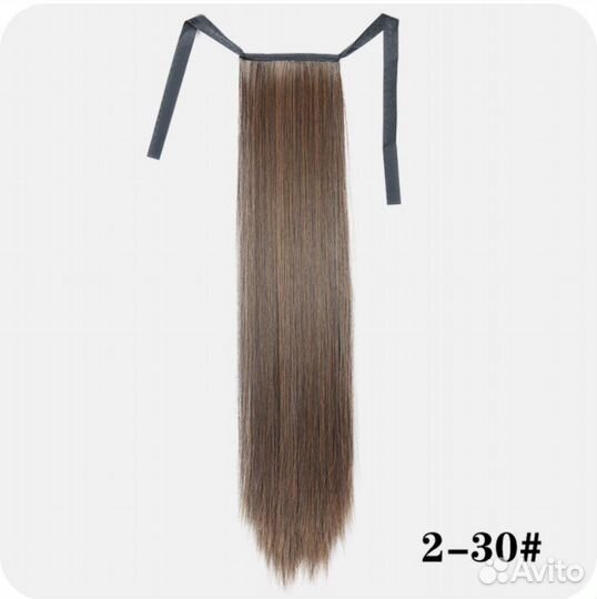 Накладной хвост. Цвет натуральный русый. 55см