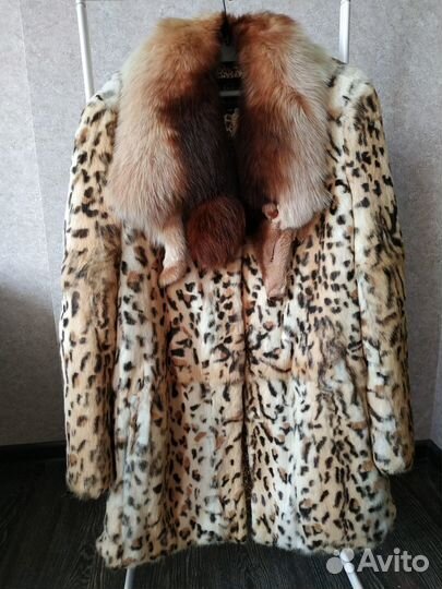 Шуба детская (кролик + воротник из лисы)