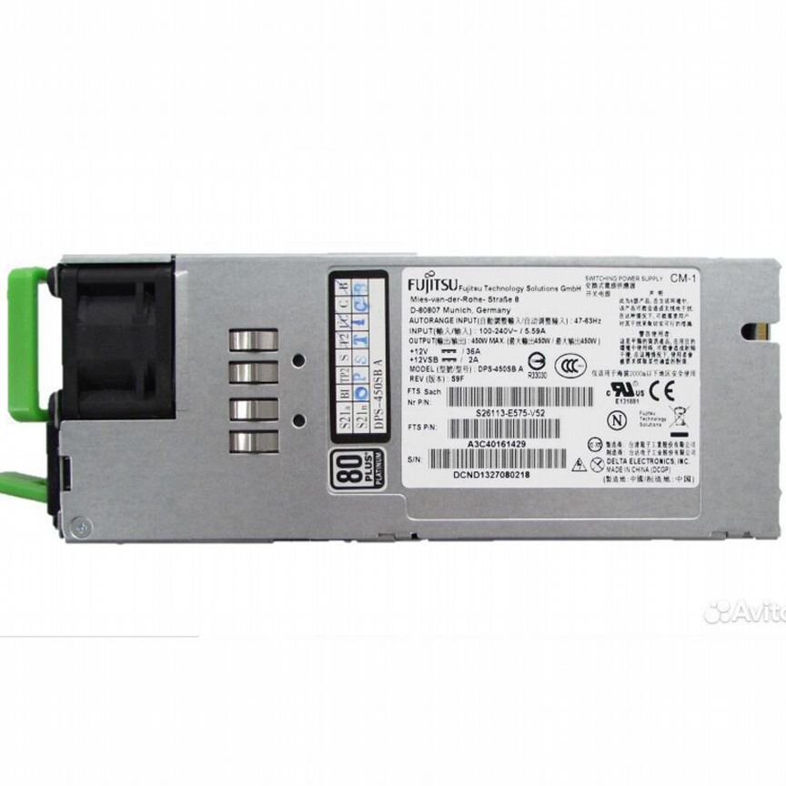 [S26113-E575-V52] Блок Питания Fujitsu 450wt S26113-E575-V52