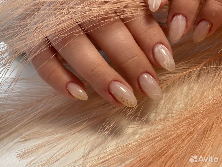 Маникюр на дому наращивание ногтей