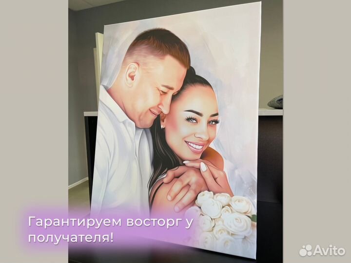 Портрет по фото на холсте в Чите