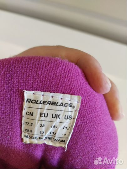 Ролики rollerblade детские 17,5-20,5 см (4-9 лет)