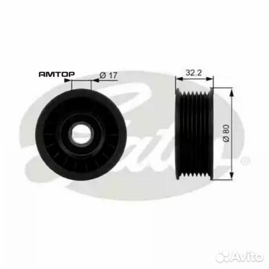 Gates T38016 Ролик обводной gates T38016