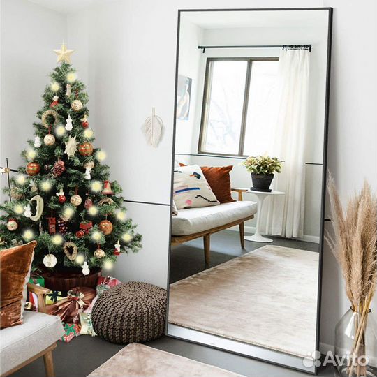 Зеркало напольное в черной раме 60*150см