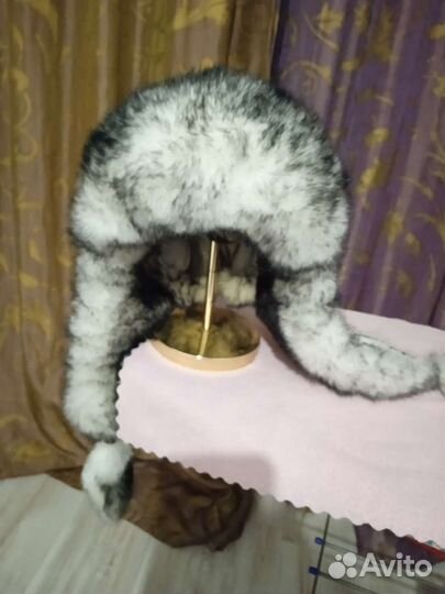 Шапка ушанка зимняя женская