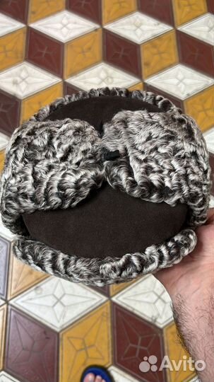 Ушанка Каракуль Антика с Замшей