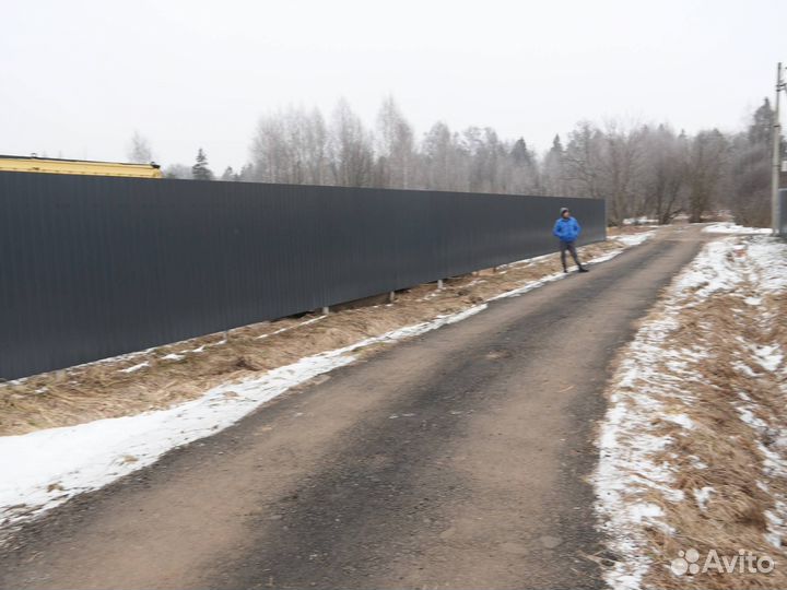 Заборы из профнастила доставка монтаж 1-2 дня