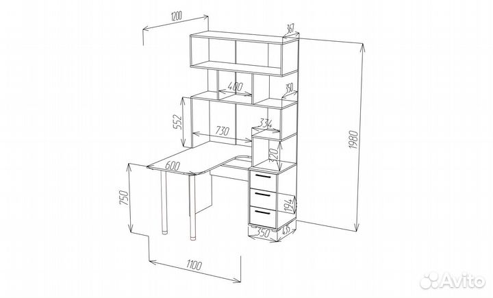 Стол компьютерный ск-57