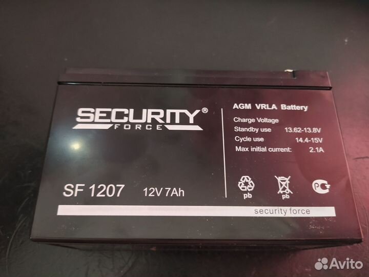 Аккумулятор для ибп SF 1207 12V 7Ah AGM