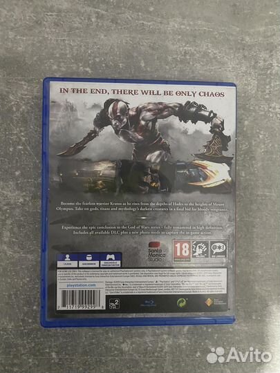 Диск God of war remastered ps4/5