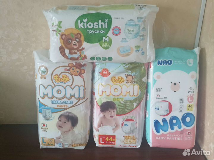 Подгузники трусики momi/NAO р 4, L