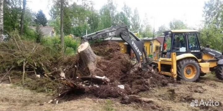 Спил деревьев обрезка веток корчевание пней