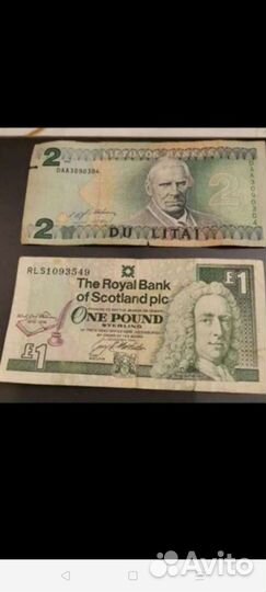 Бумажные купюры Шотландский 1 стерлинг 1994г