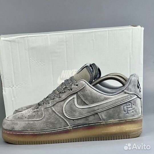 Кроссовки Nike Air Force 1 Low Grey с Мехом