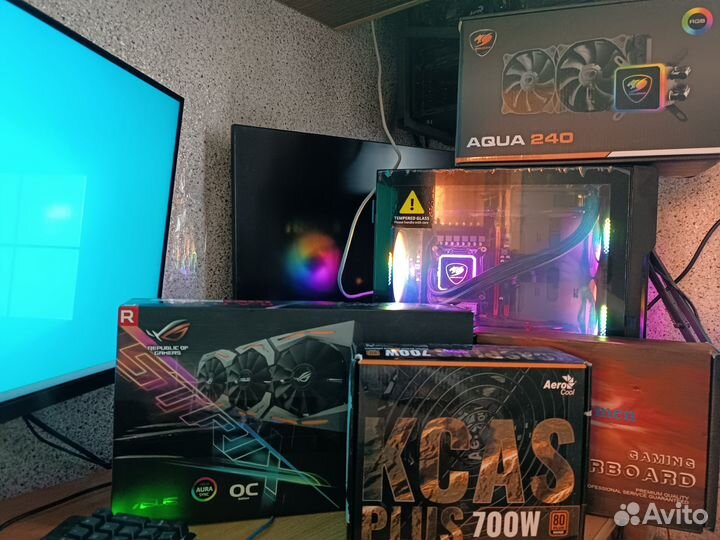 Игровой пк Rx 580 8 gb/12 ядер/16Gb/SSD m2 512gb