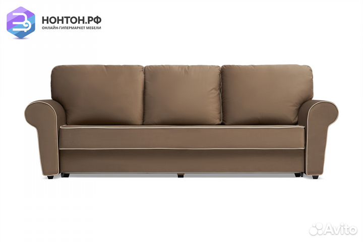 Диван еврокнижка Прованс 3-х местный коричневый