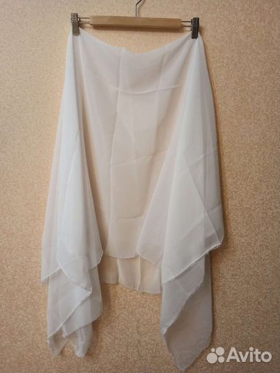 Шифон белый, отрез ткани 150х140