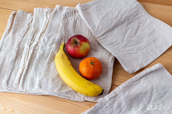 Хлопковые мешочки для храниния овощей трав эко