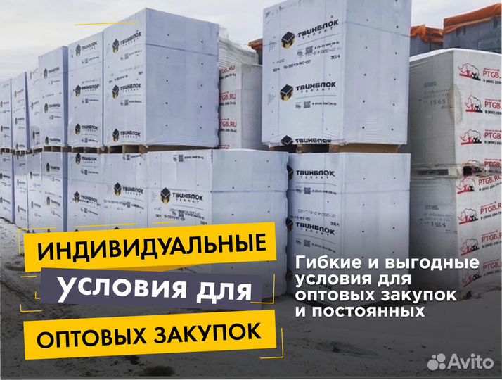 Газоблок Твинблок Теплит с доставкой