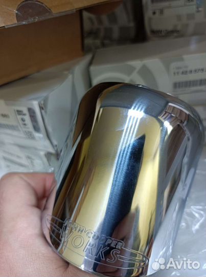 Насадки хром на выхлопную трубу для Mini