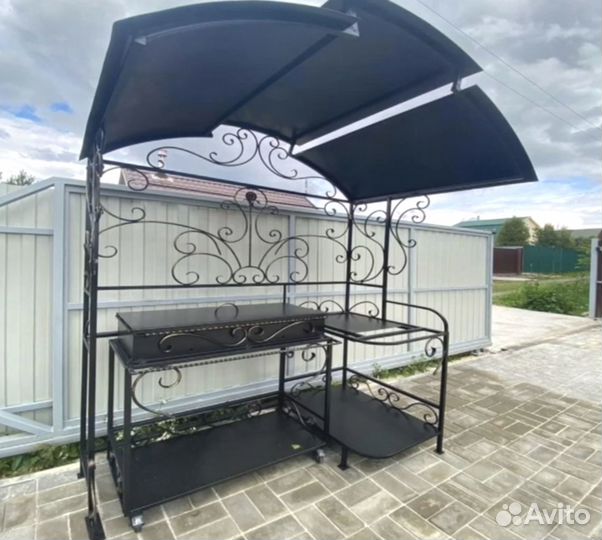 Мангал с крышей