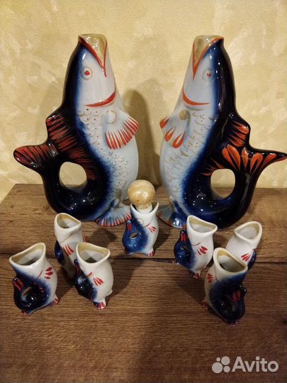 Коньячный набор рыбки СССР