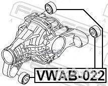 Сайлентблок подушки дифференциала vwab022 Febest