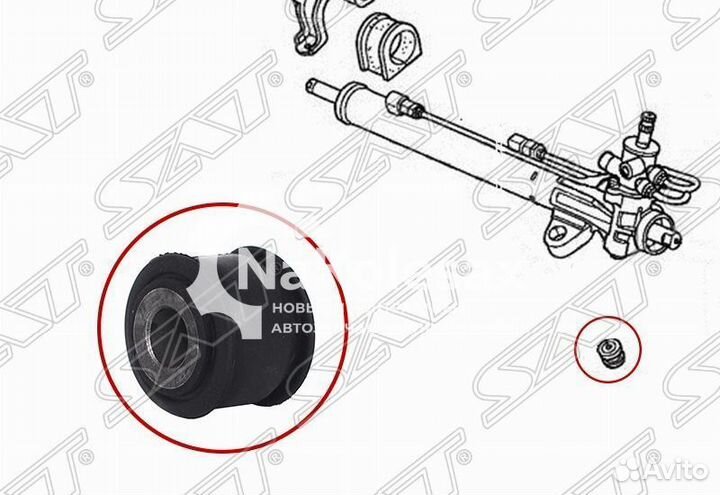 Сайлентблок рулевой рейки honda odyssey 05/acura M