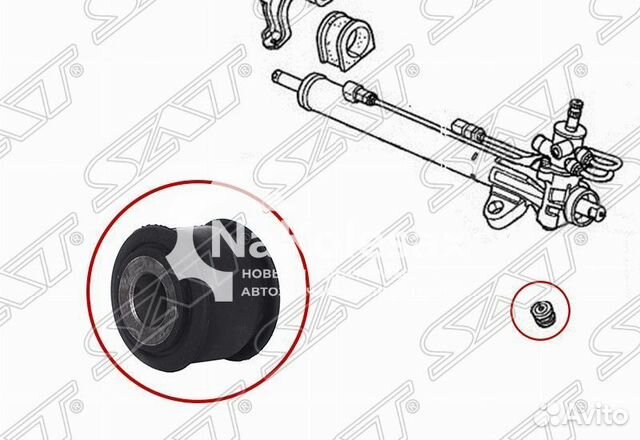 Сайлентблок рулевой рейки honda odyssey 05/acura M