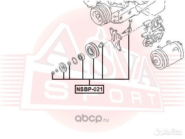 Ролик натяжной ремня кондиционера