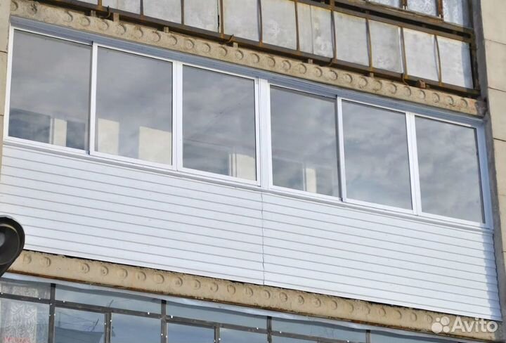 Остекление раздвижное с обшивкой