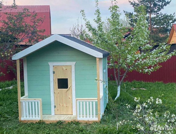 Детский деревянный домик для дачи за 2 недели