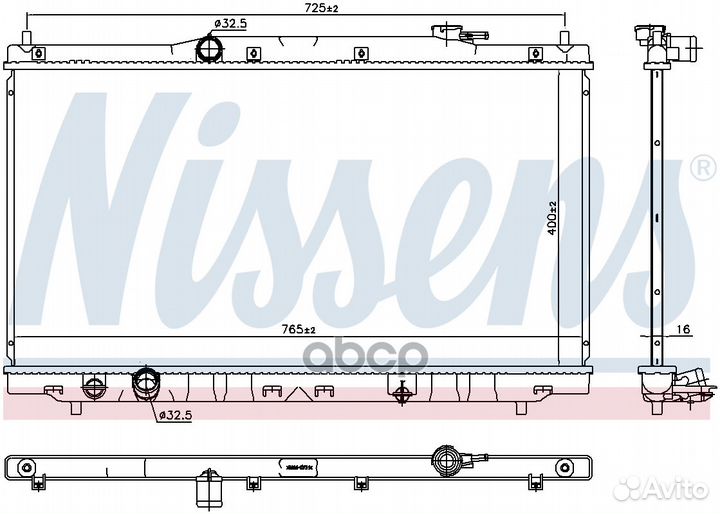 681375 Радиатор honda accord 2.4 13- 681375 Nis