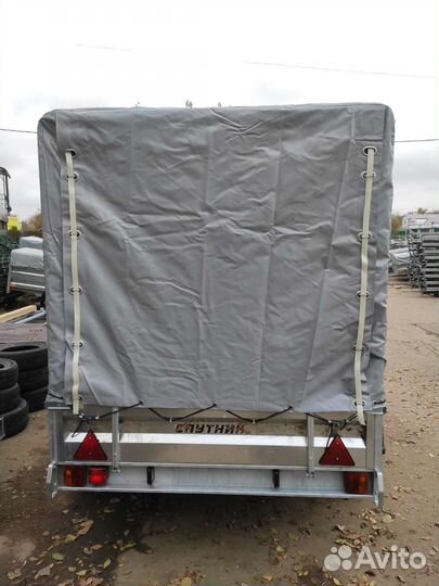 Прицеп Спутник Мото 2615/33, 2 оси с тентом 1500
