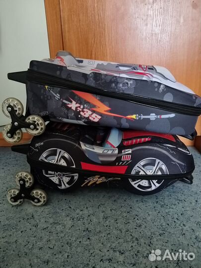 Детский чемодан машинка, самолет