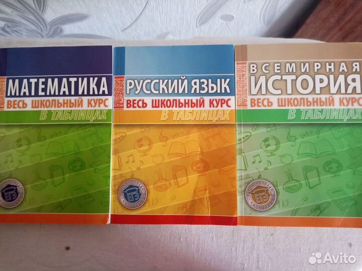 Учебные пособия по математике,русскому,истории