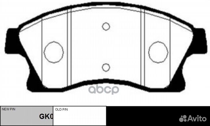Колодки тормозные дисковые chevrolet cruze GK04