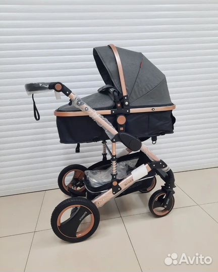 Коляска wisesonle 2в1 серая