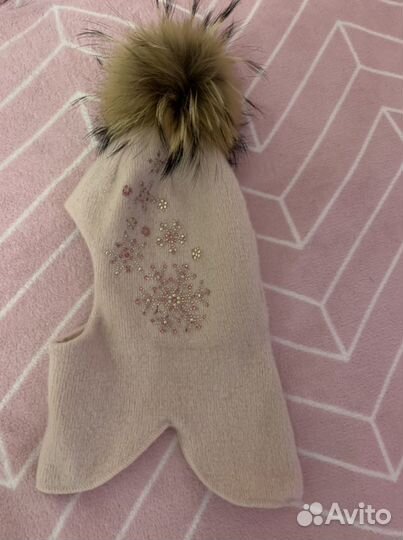 Шапка шлем зимняя для девочки