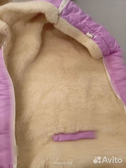 Зимний конверт в коляску на овчине до 3 лет