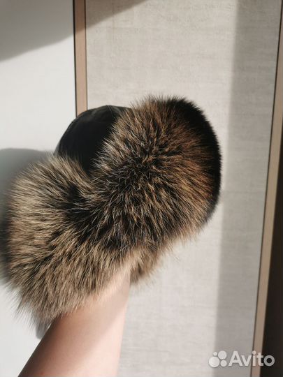Шапка ушанка кожаная женская
